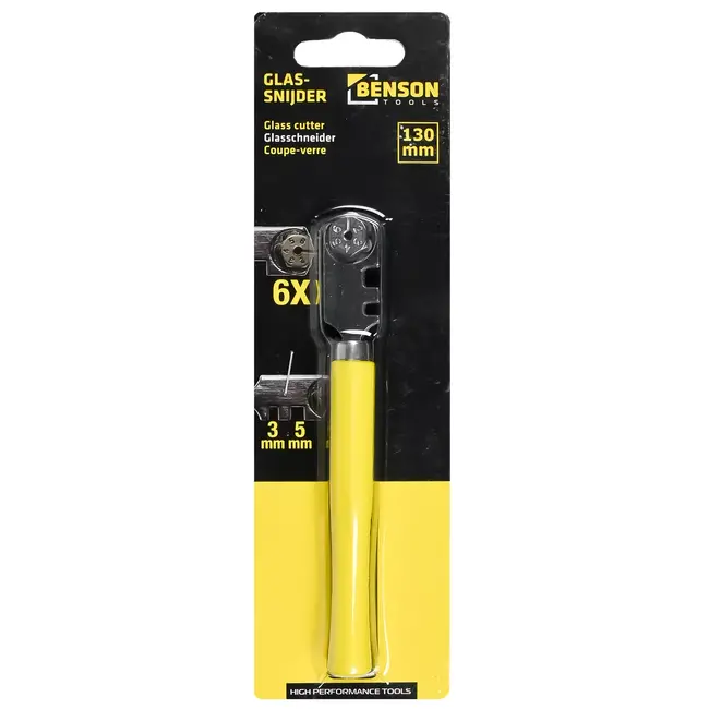 Benson Glassnijder - Houten Heft - Snijdt Glas 1-4 mm - Inclusief Breekfunctie