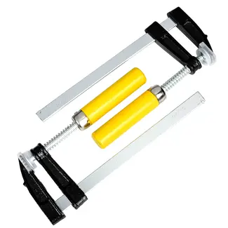 Benson Lijmklemset - 15 cm klembereik - 2 stuks - smeedbaar gietijzer - beschermkapjes