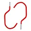 Benson Stalen ophanghaken - 15 cm - rood - set van 2