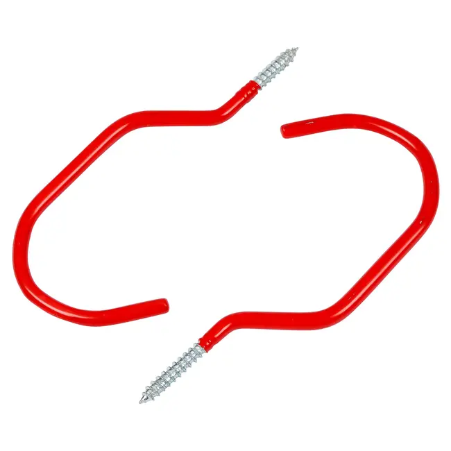 Benson Stalen ophanghaken - 15 cm - rood - set van 2