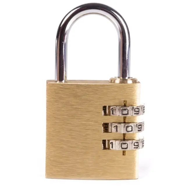 Tri-Circle Hangslot met cijfercode - 40 mm - set van 10 stuks - duurzaam staal - eenvoudig in gebruik