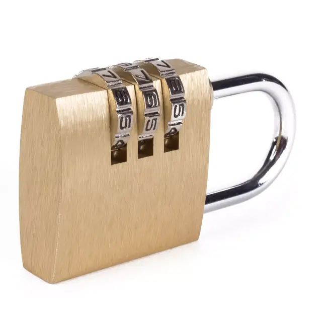 Tri-Circle Hangslot met cijfercode - 40 mm - set van 10 stuks - duurzaam staal - eenvoudig in gebruik