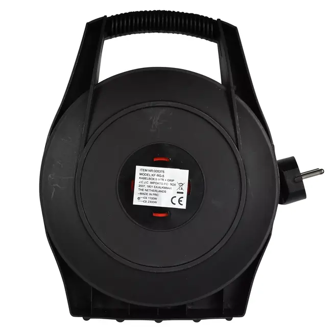 Benson Kabelbox - 10 meter - 4 geaarde aansluitpunten - Kinderbeveiliging - Rood/Zwart