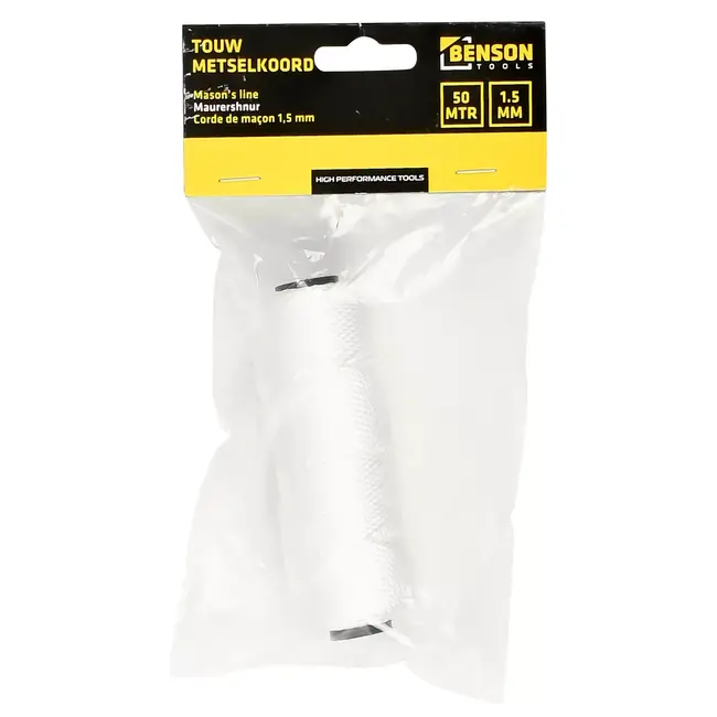 Benson Metselkoord - Nylon - Vuilafstotend - Waterbestendig - 1.5 mm x 50 m - Wit