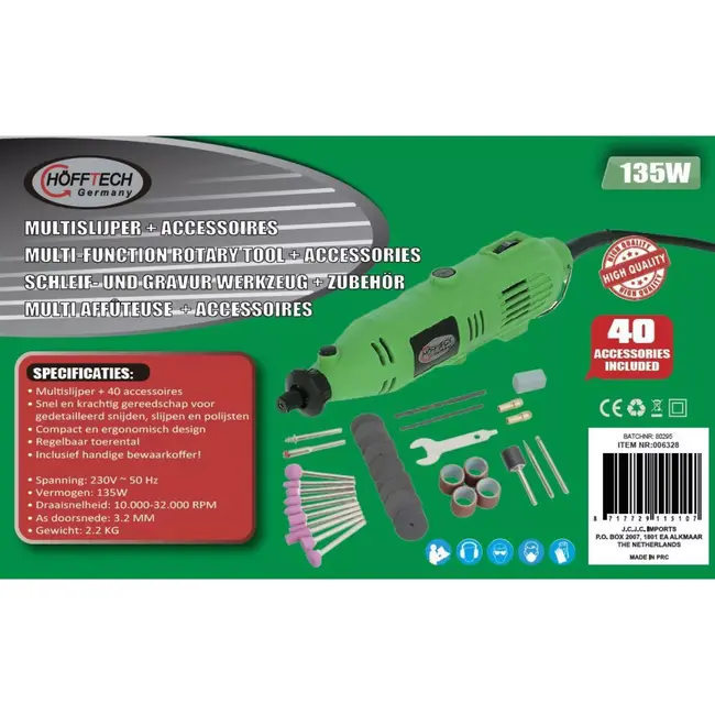 Hofftech Multitool - Elektrisch - 130 Watt - Inclusief Accessoires en Opbergkoffer