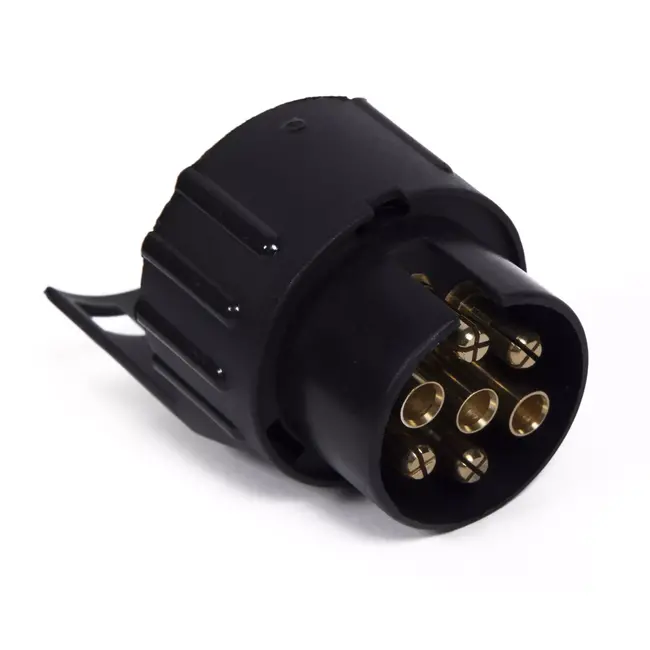 Benson Verloopstekker aanhanger - 7-polig naar 13-polig - duurzame ABS - messing contacten - vergrendelingshaak