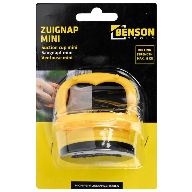 Benson Compacte vacuümzuignap - 55 mm - 11 kg trekkracht - geel - per stuk