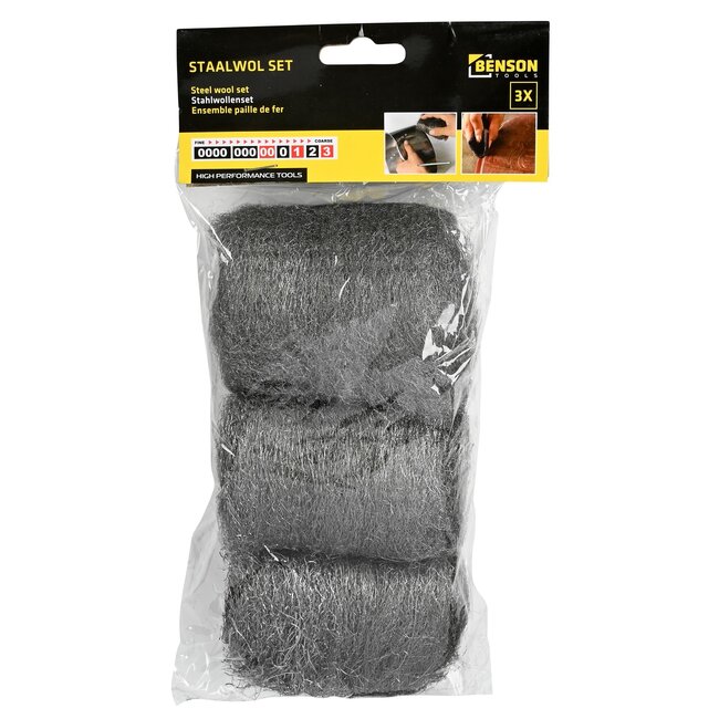 Benson Staalwolset - grof, middel en fijn - veelzijdig - 3-delig