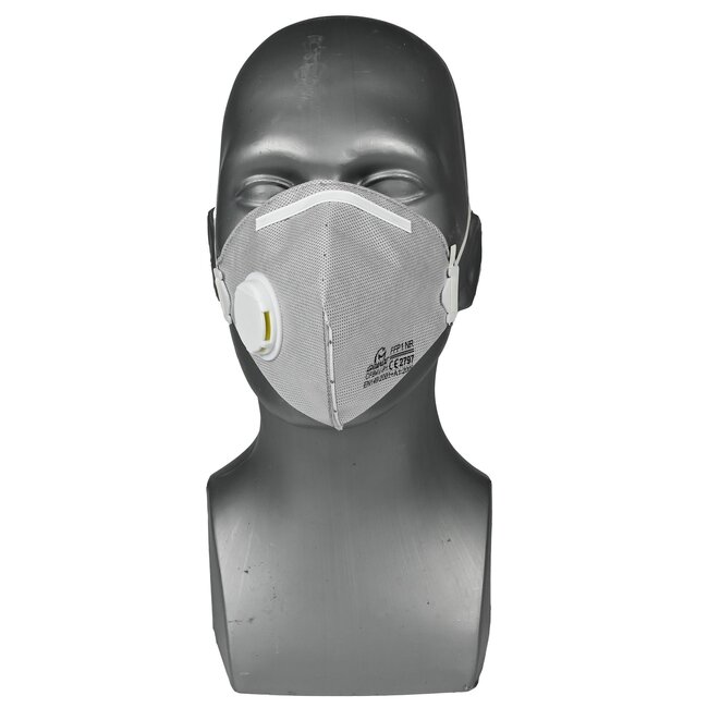Benson Stofmasker met ventiel - FFP2 - Grijs - Set van 2 - Comfortabel ademen