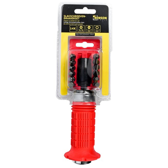 Hofftech Schroevendraaierset - Platkop, Kruis & Inbusbitjes - 13-delig - Verchroomd Staal