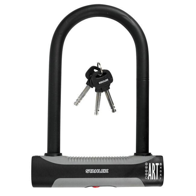 Stahlex Beugelslot - ART 4-sterren - Dubbelzijdige vergrendeling - Gehard staal - 18 x 24.5 cm