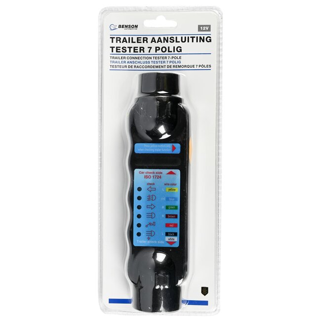Benson 7-polige trailer stekkertester - 12V - verlichting controle