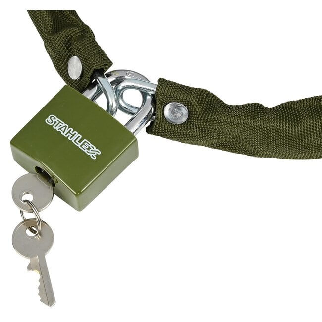 Stahlex Kettingslot - Gehard Staal - 100 cm - Inclusief 2 Sleutels - Mix