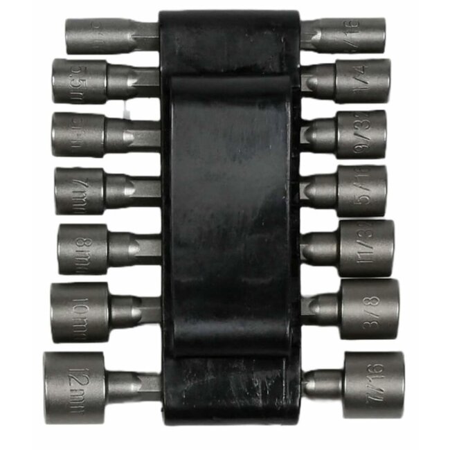 Benson Bit- en dopset - 14 delig - Diverse maten - Handig op te bergen