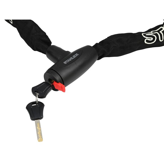 Stahlex Kettingslot - Gehard Staal - Supersafe Cilinder - 8 x 1200 mm - Zwart