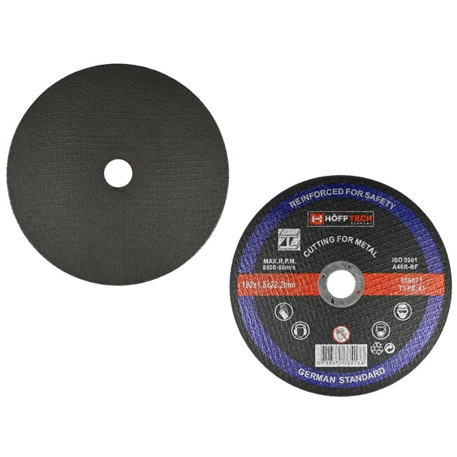 Hofftech Doorslijpschijf metaal - 180 mm - Extra dun - Hoge snijsnelheid - Lange levensduur