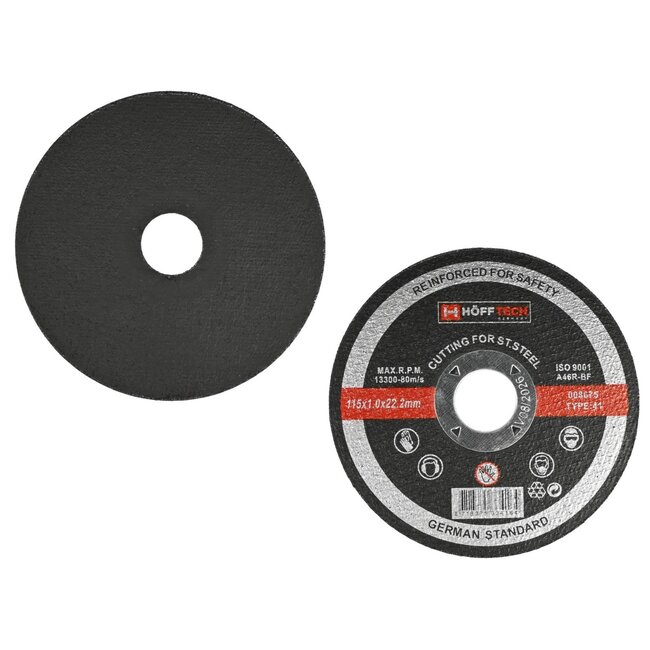 Hofftech Ultradunne doorslijpschijf - precisie en veelzijdigheid - 115 mm - 1 mm dikte - RVS en staal