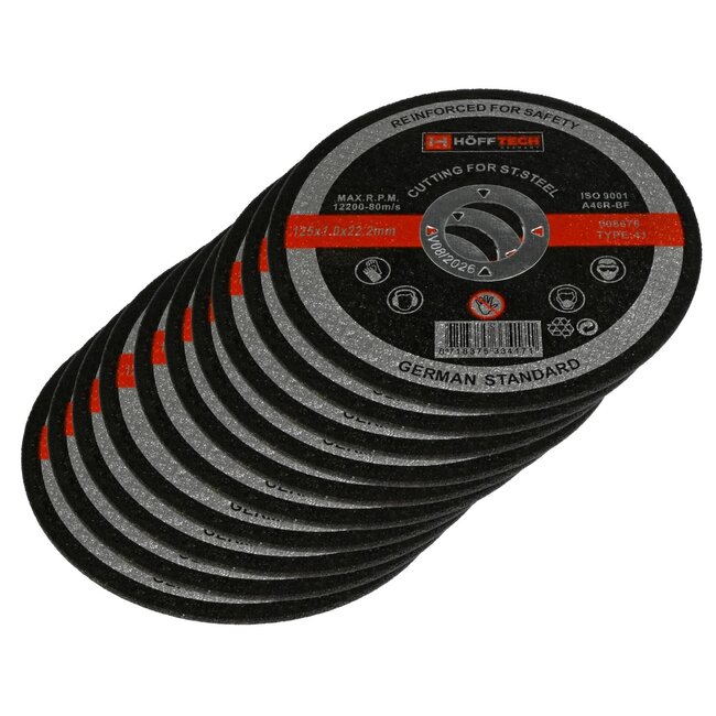 Hofftech Ultradunne doorslijpschijf - 125 mm - 1 mm dik - RVS en staal