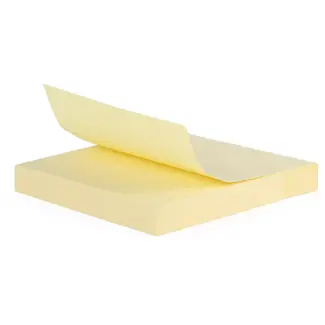 Benson Geel memoblok - 76 x 76 mm - 100 vel - herpositioneerbaar - zonder lijmresten