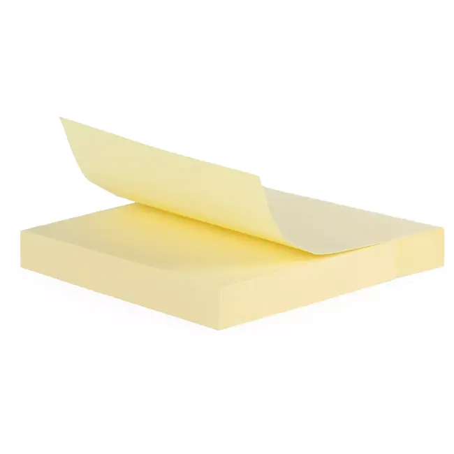Benson Geel memoblok - 76 x 76 mm - 100 vel - herpositioneerbaar - zonder lijmresten