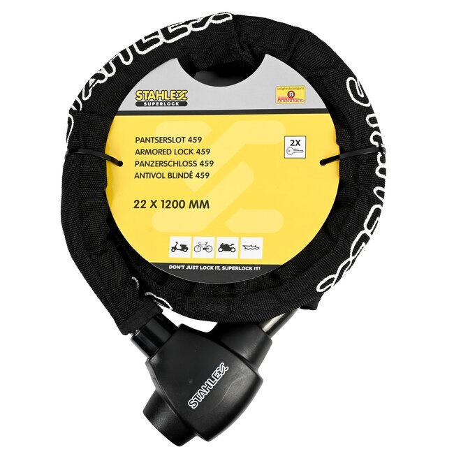 Benson Robuust pantserslot - Ø 22 mm - 1200 mm - hoge beveiliging - kleurenmix