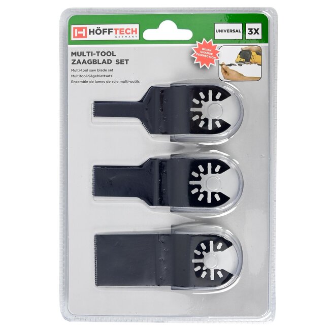 Hofftech Multitool zaagblad set - 3-delig - veelzijdig - precisie - 10 mm, 20 mm, 35 mm