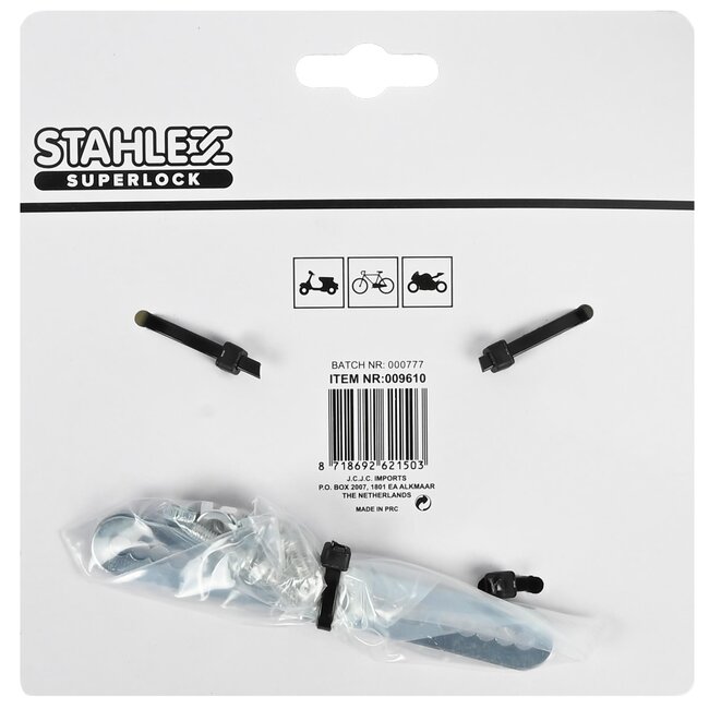 Stahlex Zwart ringslot - Weerbestendig - Inclusief montageset en 2 sleutels - Beveiliging categorie B