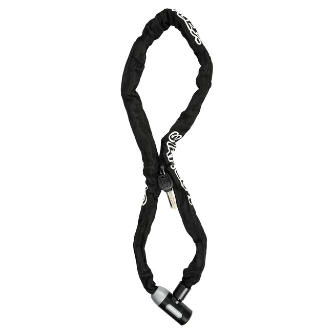 Benson Kettingslot - gehard staal - cilinderslot - beschermhoes - 120 cm - rood/zwart