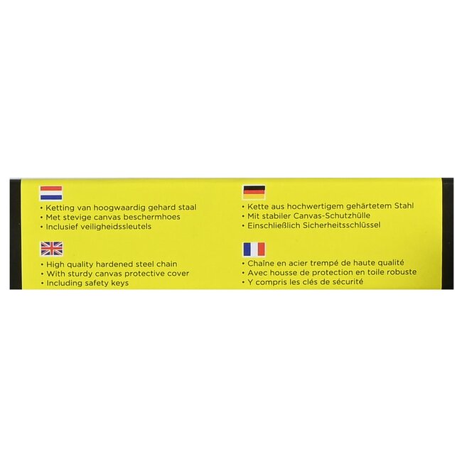 Benson Kettingslot - gehard staal - cilinderslot - beschermhoes - 120 cm - rood/zwart