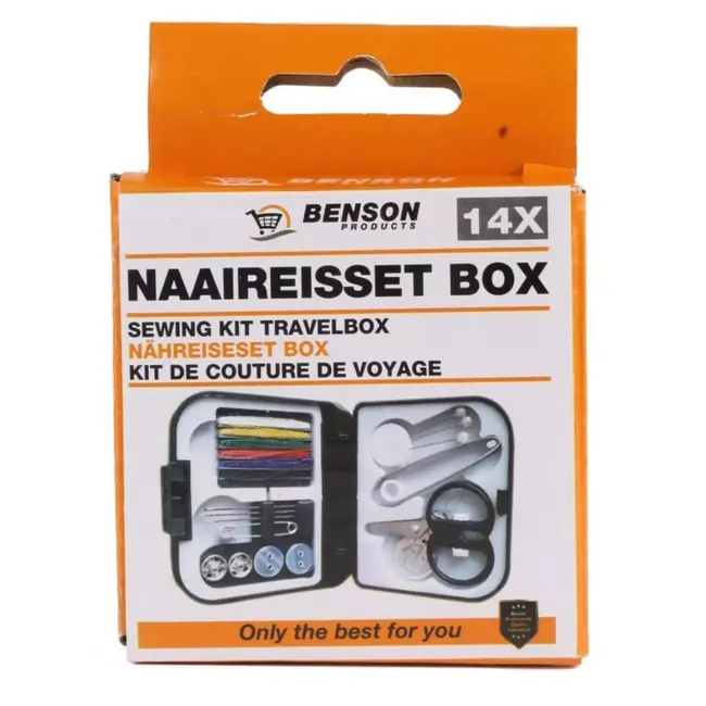 Benson Compact naaisetje - 14-delig - ideaal voor op reis - zwart