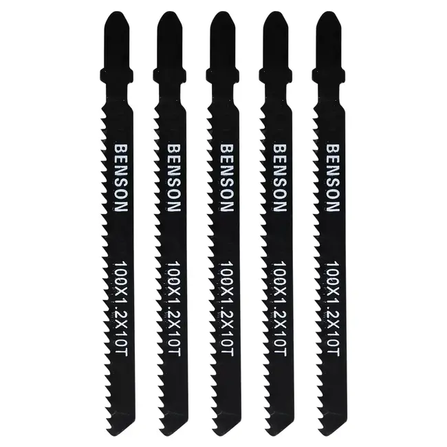 Benson Universele decoupeerzaagbladen - T-schacht - hout - 5 stuks - 100 mm - inclusief opbergbox