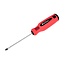Benson Platte schroevendraaier - uitstekende grip - 3 x 75 mm - rood/zwart