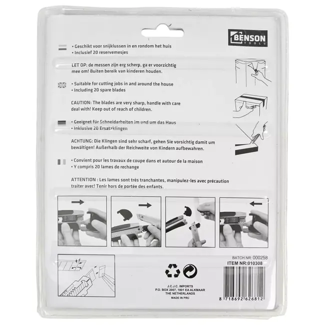 Benson Afbreekmessenset - Inclusief reserve mesjes - 26-delig - 9 en 18 mm