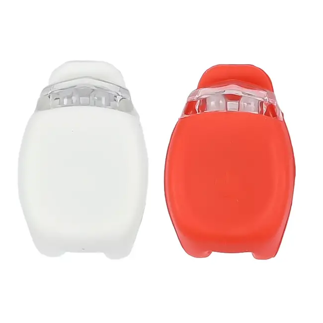 Benson LED fietslamp set - silicone - waterdicht - 3 standen - 2 delig - rood/wit