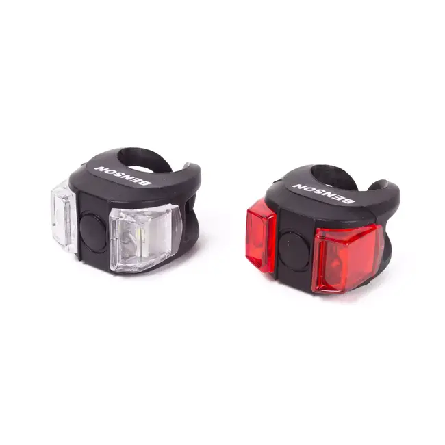 Benson Waterdichte siliconen fietslampjes - set van 2 - eenvoudig te bevestigen