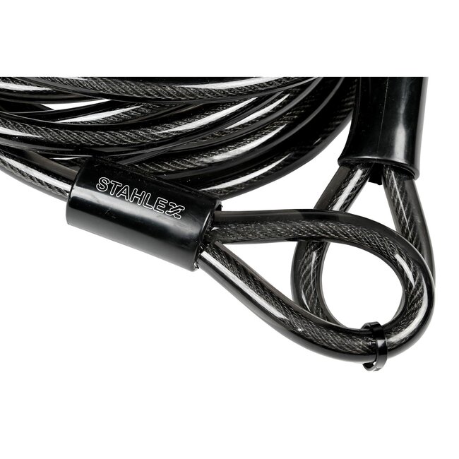 Stahlex Staalkabel met lussen - 5 meter - 12 mm dik - Geplastificeerd - Roestbestendig