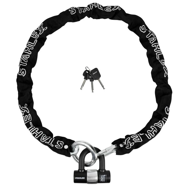 Stahlex Kettingslot - ART 3-sterren - 10 mm schakels - 140 cm - zwart