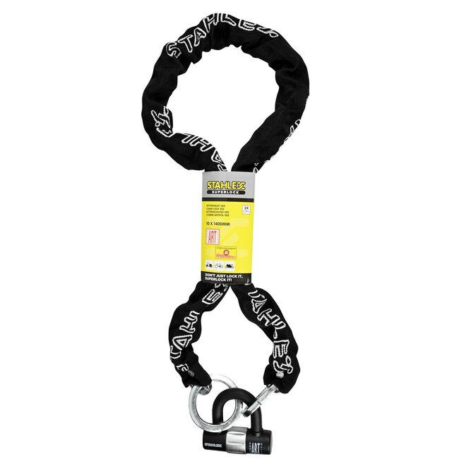 Stahlex Kettingslot - ART 3-sterren - 10 mm schakels - 140 cm - zwart