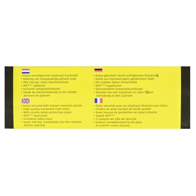 Stahlex Kettingslot - ART 3-sterren - 10 mm schakels - 140 cm - zwart