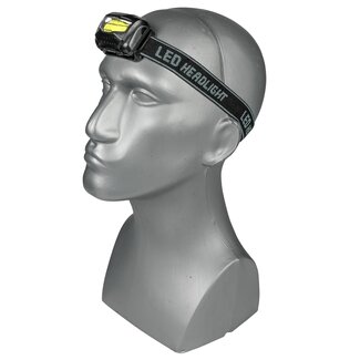 Hofftech Kantelbare hoofdlamp - Ultra helder COB LED - 3 Watt - Flexibele hoofdband - 150 lumen