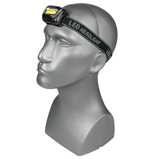 Hofftech Kantelbare hoofdlamp - Ultra helder COB LED - 3 Watt - Flexibele hoofdband - 150 lumen