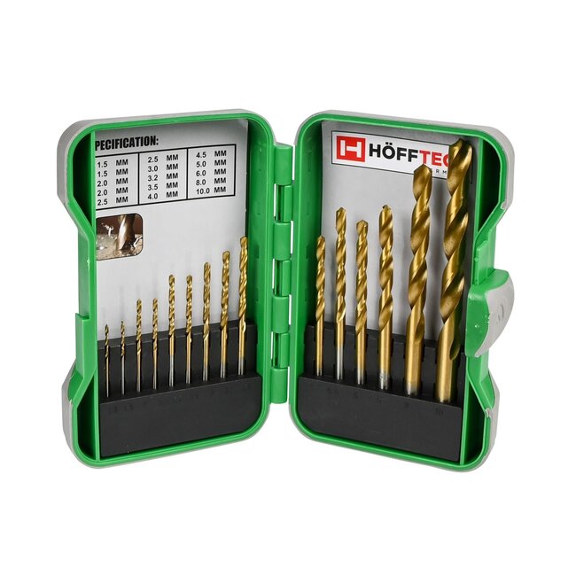 Hofftech Boorcassette HSS - 15-delig - 1,5-10 mm - Voor metaalbewerking