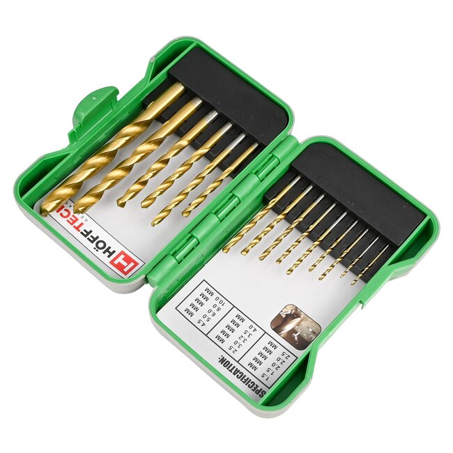 Hofftech Boorcassette HSS - 15-delig - 1,5-10 mm - Voor metaalbewerking