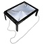 Benson Vergrootglas met LED-verlichting - A4-formaat - 4 LED-lampen - 3x vergroting - Zwart