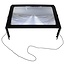 Benson Vergrootglas met LED-verlichting - A4-formaat - 4 LED-lampen - 3x vergroting - Zwart