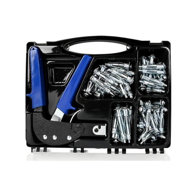 Hofftech Complete hollewand ankerset - 72-delig - inclusief tang en opbergkoffer