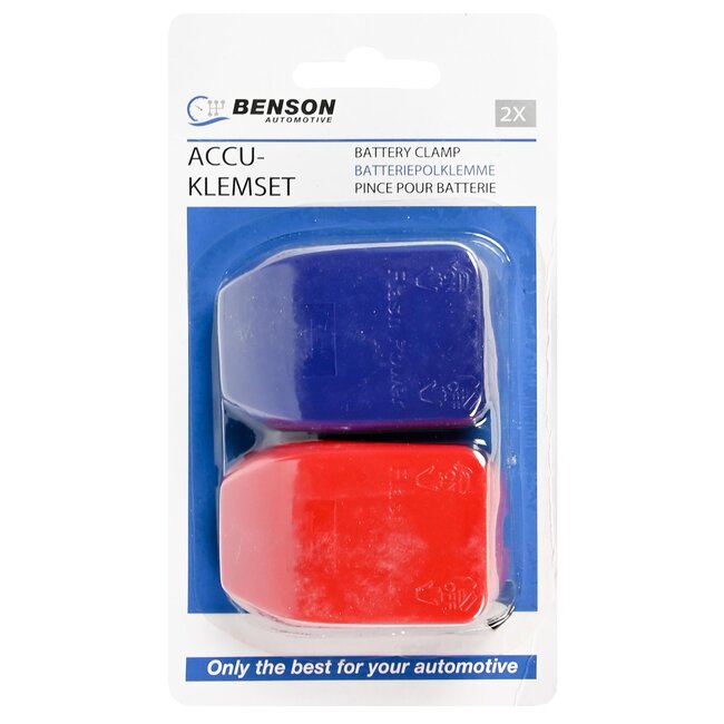 Benson Accupoolklemmen set - snelsluiting - plus en min pool - met beschermkapjes