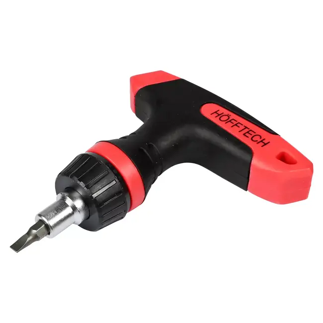 Hofftech 21-delige dopsleutelset - ratel T-greep - veelzijdige bitdoppen - kwaliteitsgereedschap