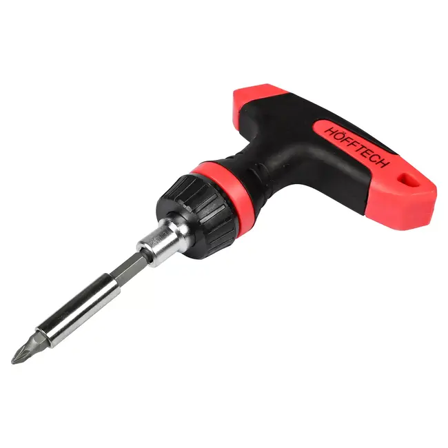 Hofftech 21-delige dopsleutelset - ratel T-greep - veelzijdige bitdoppen - kwaliteitsgereedschap