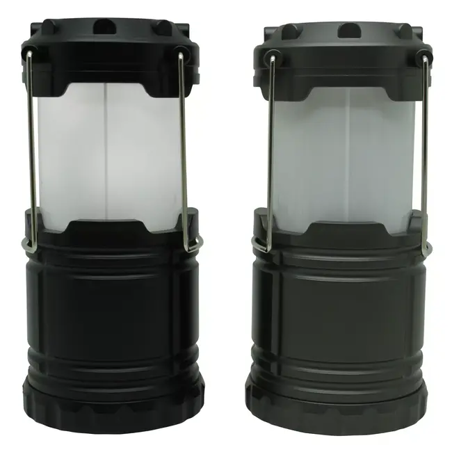 Benson Campinglamp - Flame effect - 2 in 1 - Ø 87 x 182 mm - Met dimmer en draagbeugel